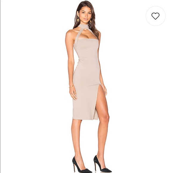 Nookie Dresses & Skirts - Donna mizani cut out strapped mock midi dress